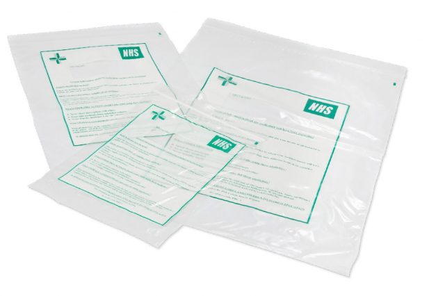NHS pharmacy grip seal medicine dispensing bags